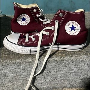 Converse All Star Burgundy High Top Sneakers